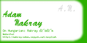 adam makray business card